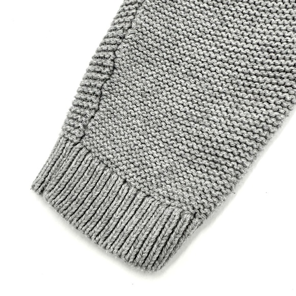 Little Planet by Carter’s Cotton Sleeveless Button Up Knit Romper Gray Size 12mo - Picture 5 of 8